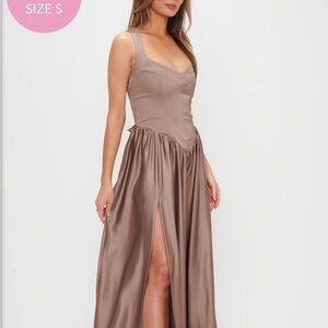Show Me Your MuMu Dune Satin Abigail Maxi Dress